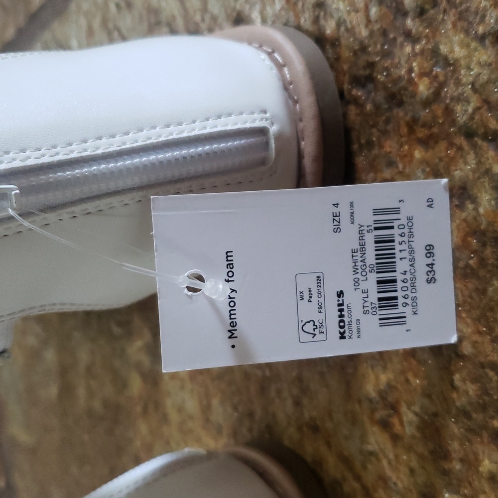Braided White Sandals for Girls Size 4Med - Picture 9 of 11